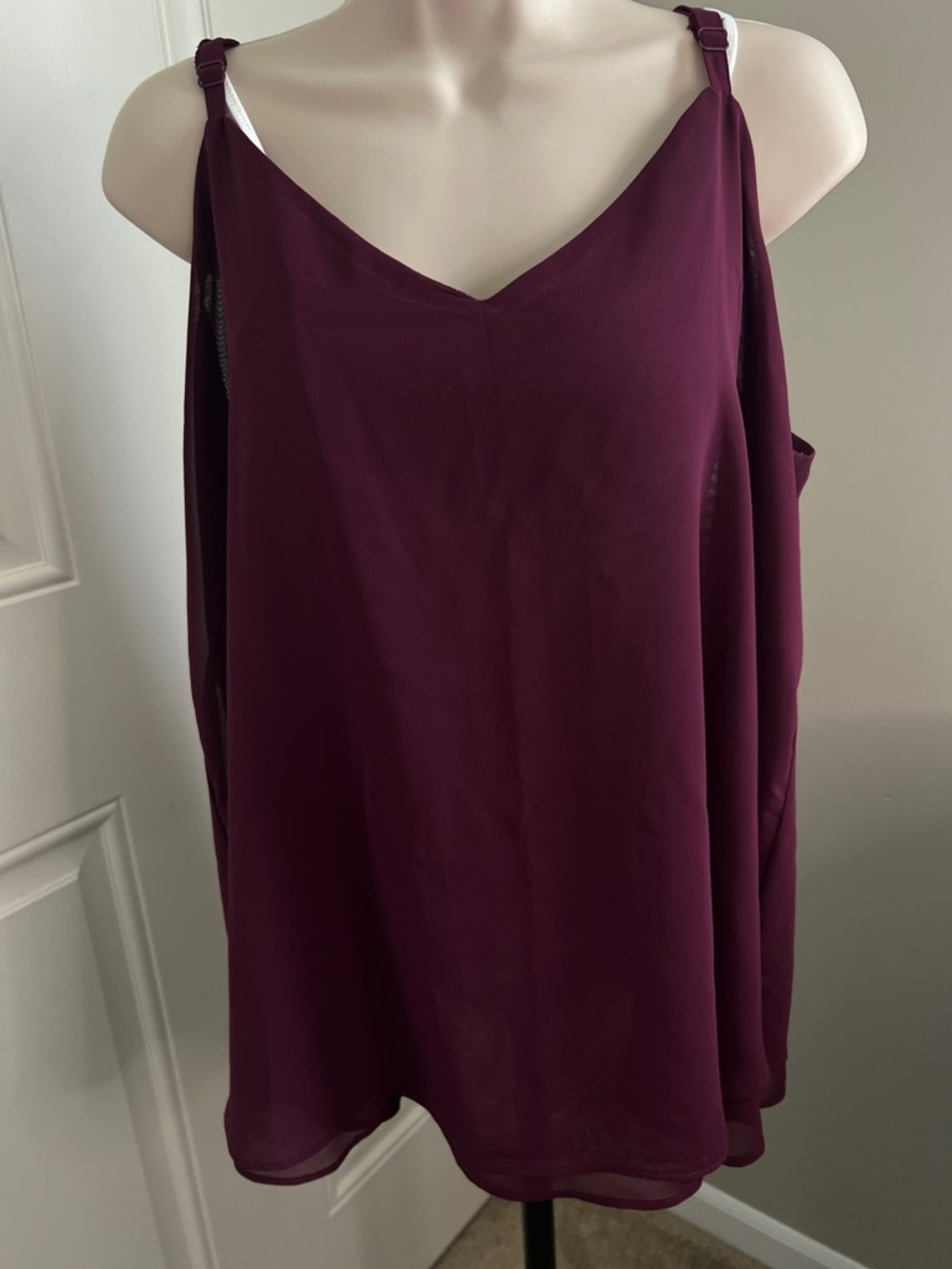 torrid Plum Cold-Shoulder V-Neck Camisole